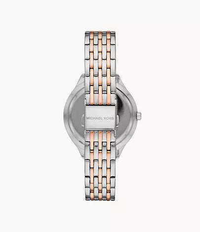 Michael Kors Women’s Quartz Stainless Steel Silver White 36mm Watch MK7084