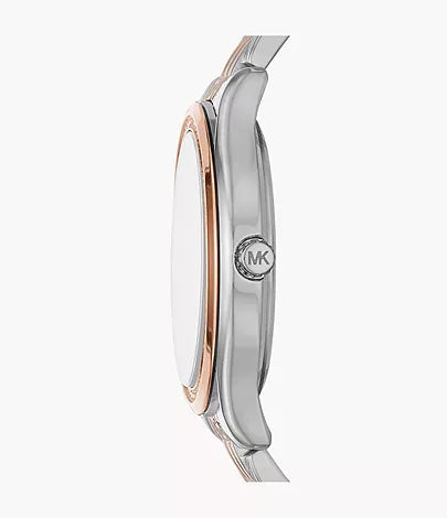 Michael Kors Women’s Quartz Stainless Steel Silver White 36mm Watch MK7084