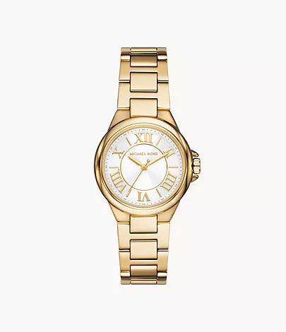 Michael Kors Runway Three-Hand Gold-Tone Stainless Steel Watch MK7255