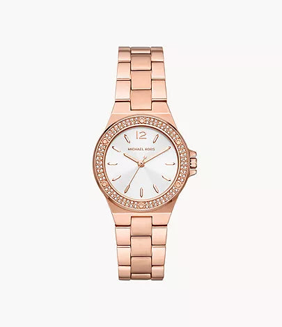 Michael Kors Mini-Lennox Three-Hand -Tone Stainless Steel Watch MK7279