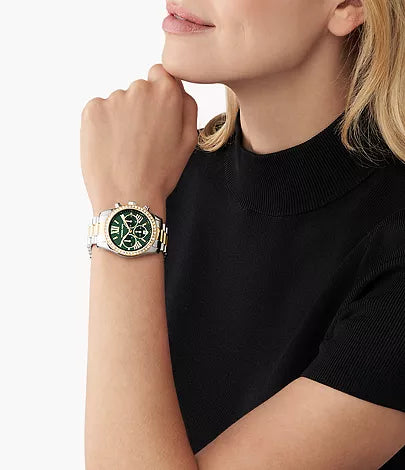 Michael Kors Women's Lexington Chronograph Two-Tone Stainless Steel Watch