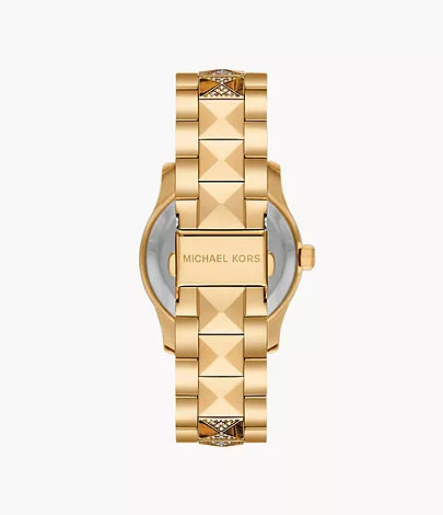 Michael Kors Runway Three-Hand Gold-Tone Stainless Steel Watch MK7389