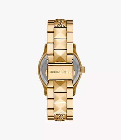 Michael Kors Runway Three-Hand Gold-Tone Stainless Steel Watch MK7390