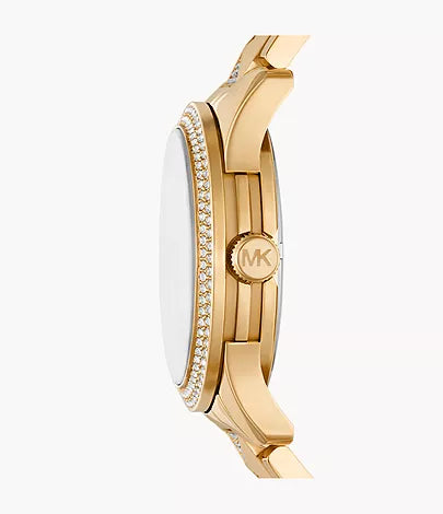 Michael Kors Runway Three-Hand Gold-Tone Stainless Steel Watch MK7390