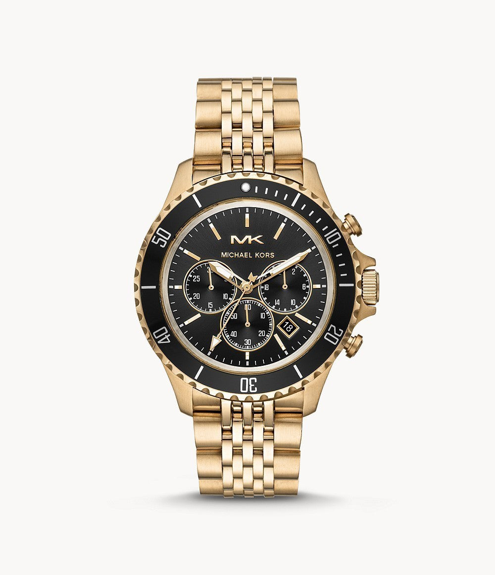 Michael Kors Men’s Chronograph Stainless Steel Black Dial 44mm Watch MK8726