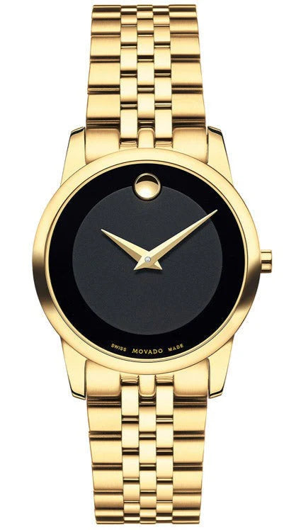 Movado Museum Classic 28mm Gold PVD Stainless Steel Bracelet Swiss Quartz Women's Watch 0607005