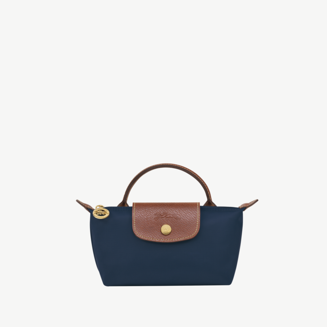 Longchamp Le Pliage Green Pouch with Handle