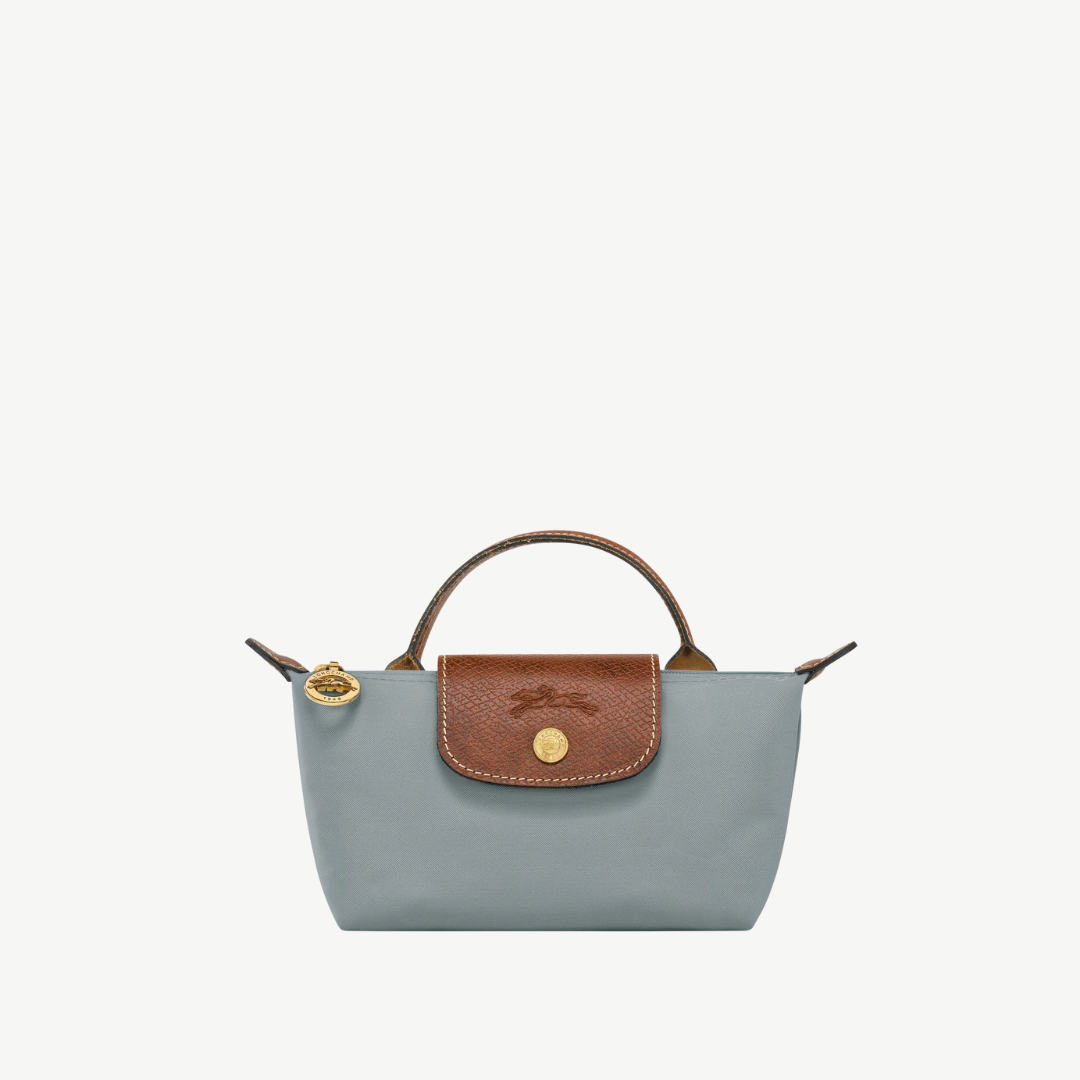 Longchamp Le Pliage Green Pouch with Handle