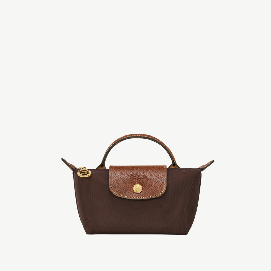 Longchamp Le Pliage Green Pouch with Handle
