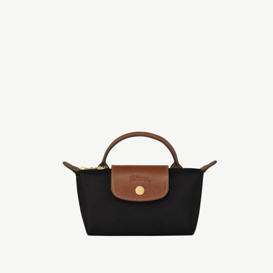 Longchamp Le Pliage Green Pouch with Handle