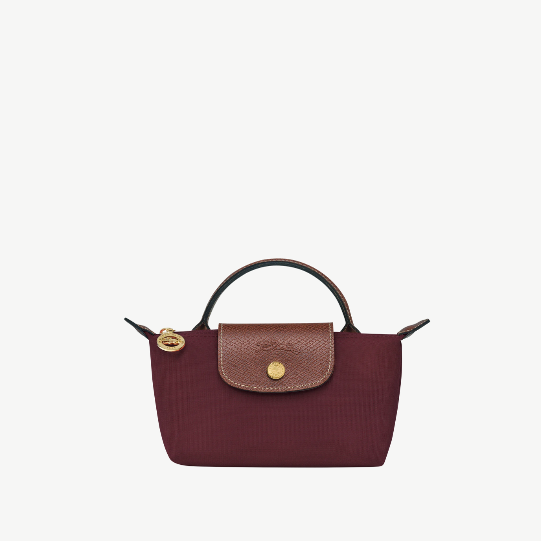 Longchamp Le Pliage Green Pouch with Handle