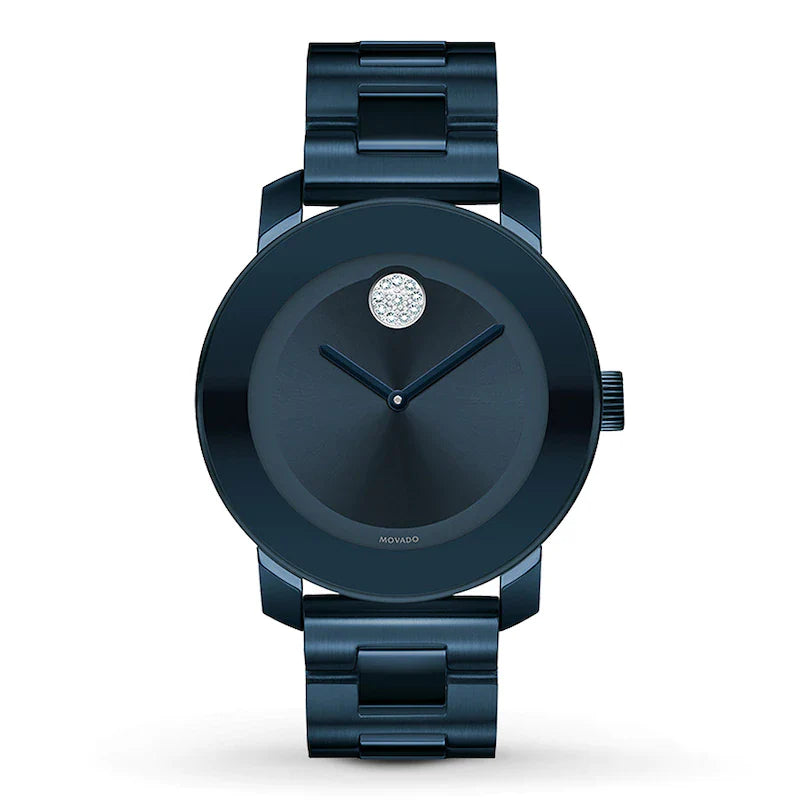 Movado Bold Blue Dial Blue Steel Strap Watch For Women - 3600388