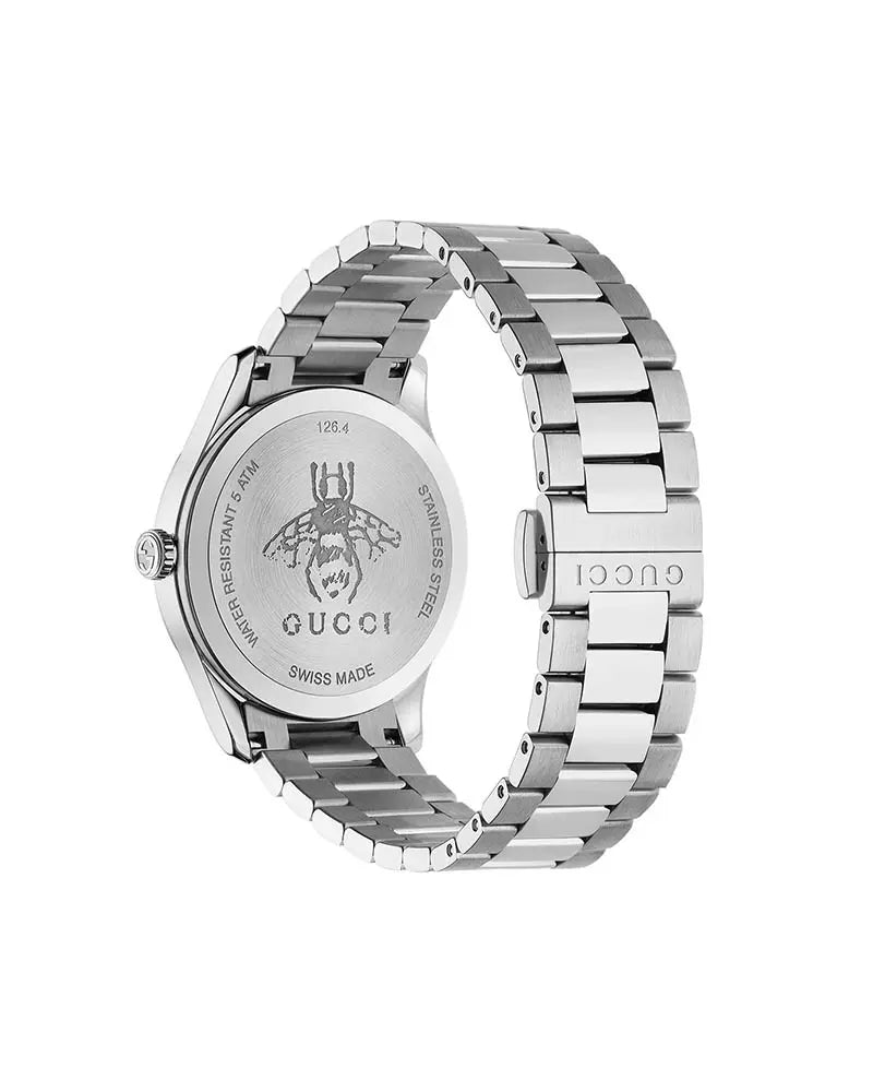 Gucci G-Timeless Silver Stainless Steel Quartz Silver Dial Silver Steel Bracelet Watch