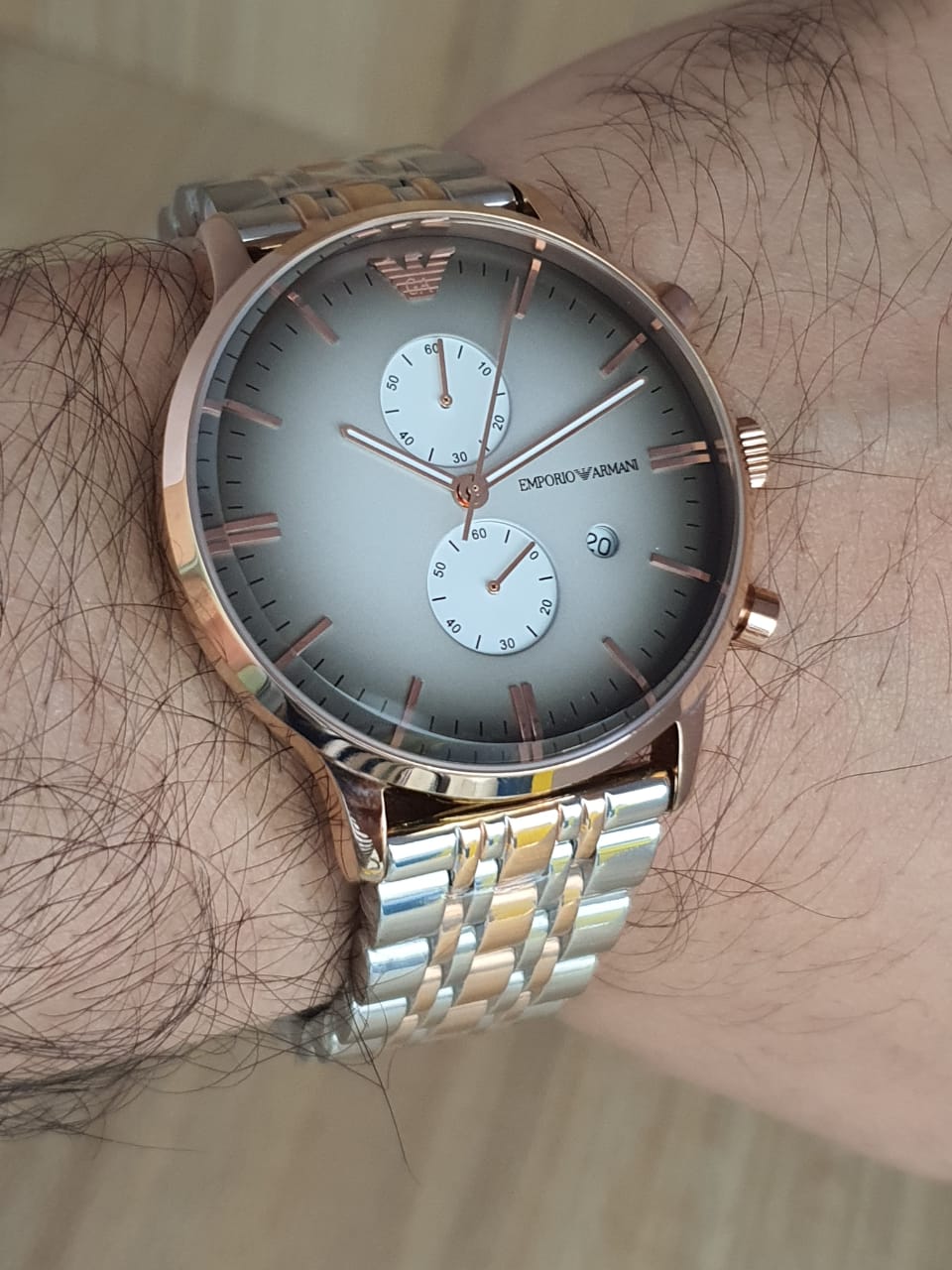 Emporio Armani Men’s Chronograph Quartz Two-tone Stainless Steel 43mm Watch AR1721