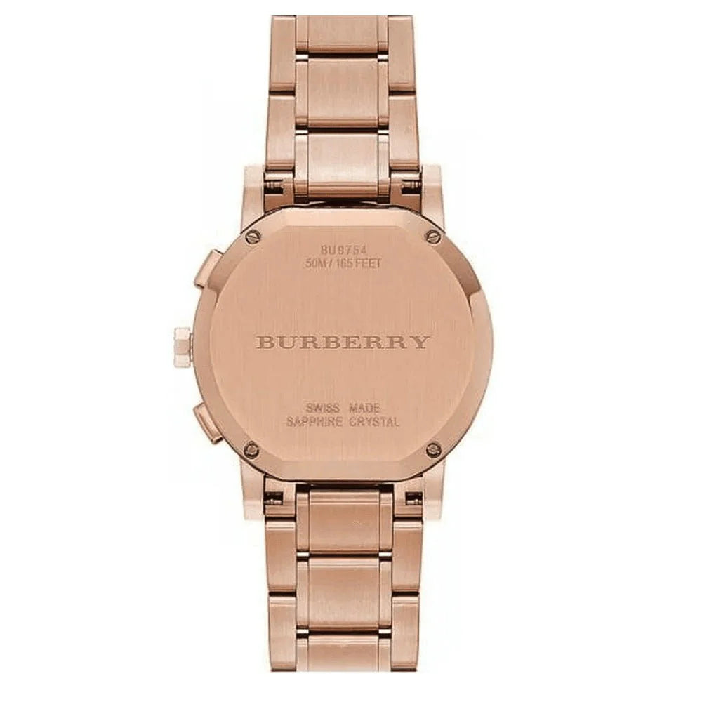 Swiss Rose Gold Date Dial 38mm Unisex Chronograph Wrist Watch BU9754