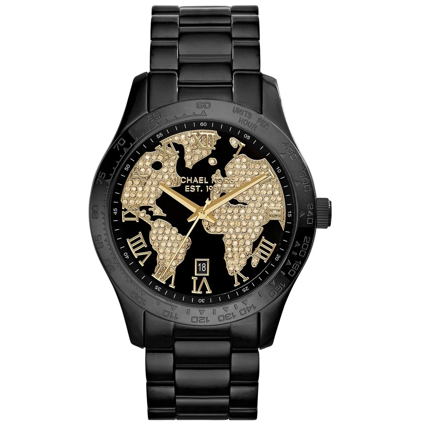 Michael Kors Unisex Layton MK6091 Black Stainless-Steel Swiss Watch