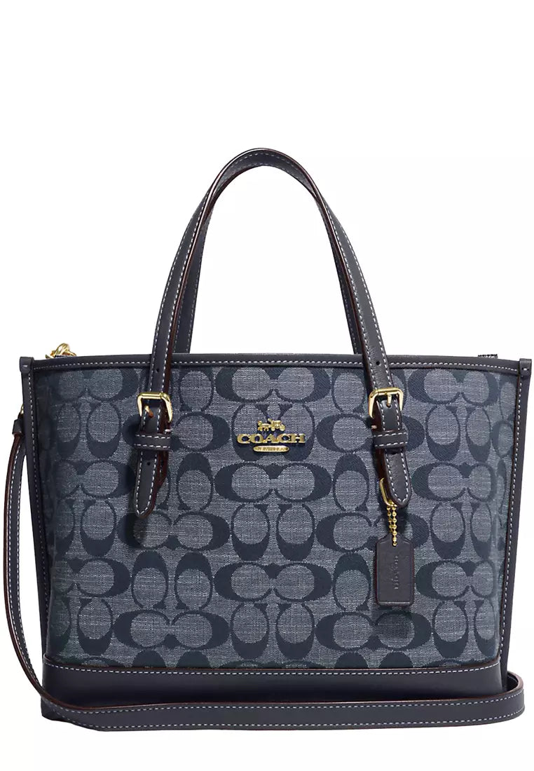 Coach Mollie Tote 25 In Signature Chambray in Denim Multi