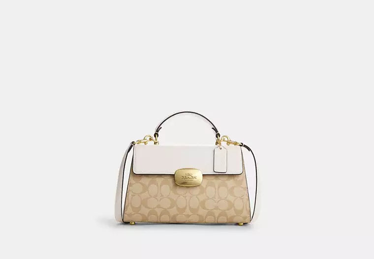 Coach Eliza Top Handle - Gold/Chalk