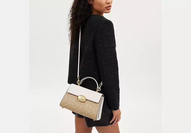 Coach Eliza Top Handle - Gold/Chalk
