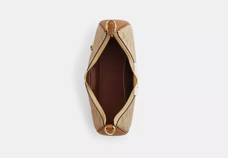 Teri Hobo Bag In Signature Canvas With Stripe