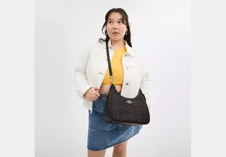 Coach Teri Hobo in Signature Canvas