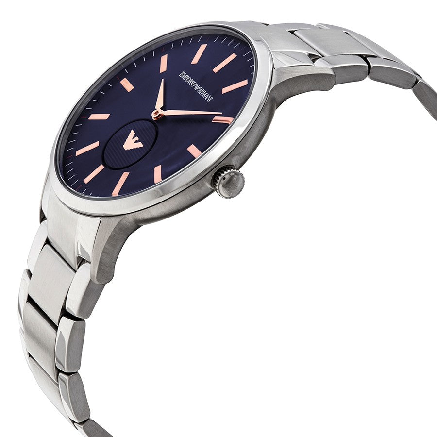 Emporio Armani Men’s Quartz Stainless Steel Blue Dial 43mm Watch AR11137