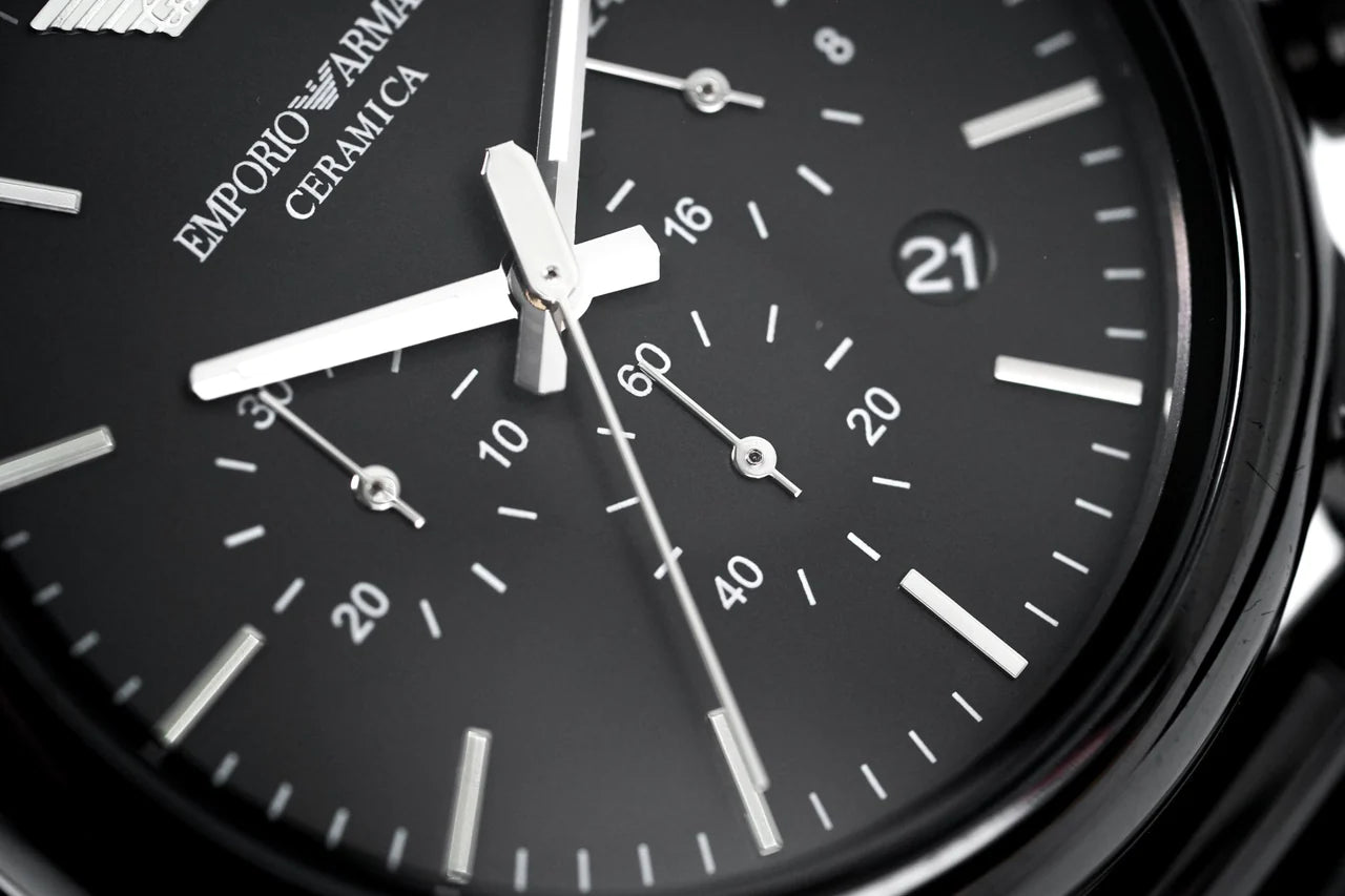 Emporio Armani Men's Luigi Chronograph Watch Black Ceramic AR1507