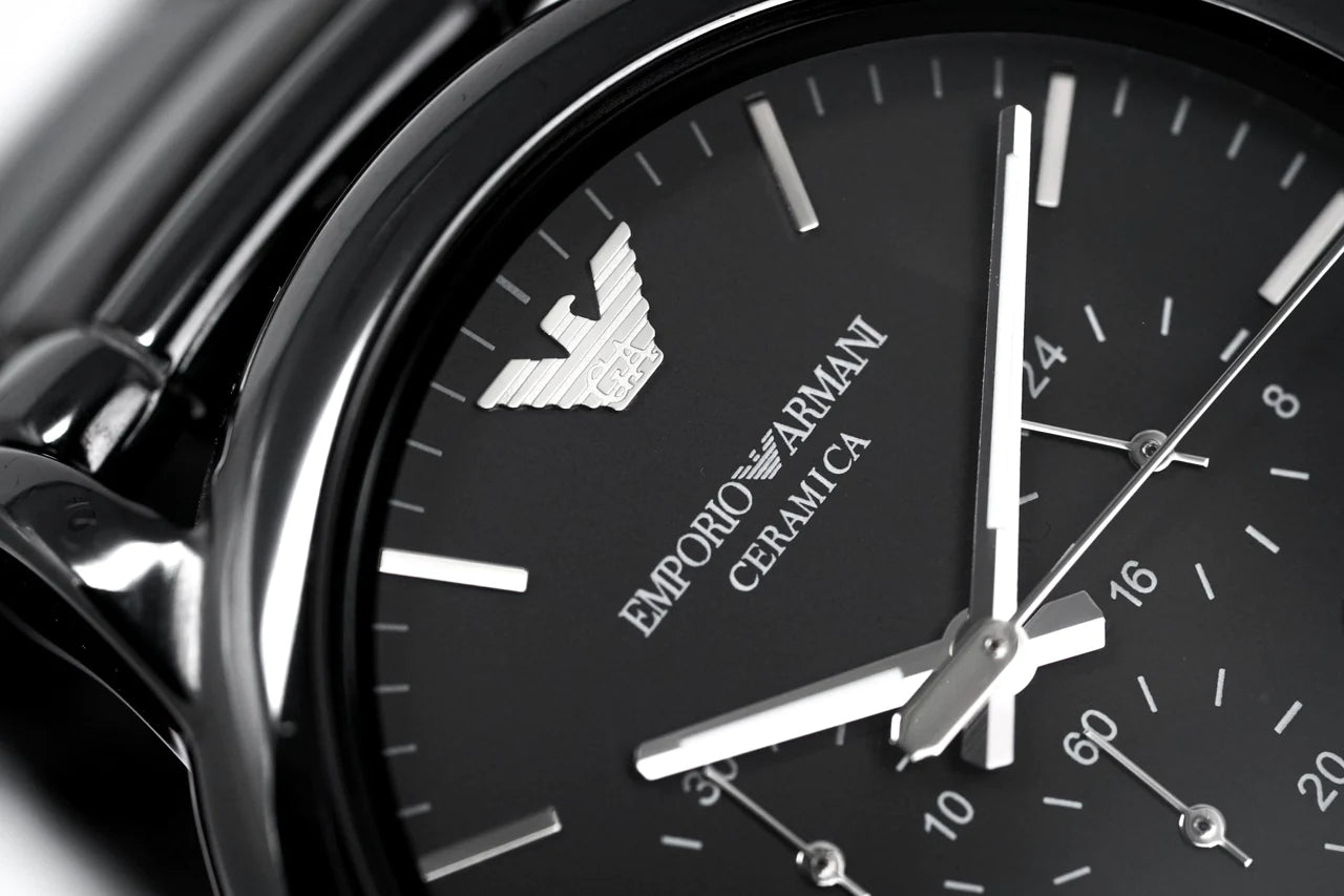 Emporio Armani Men's Luigi Chronograph Watch Black Ceramic AR1507