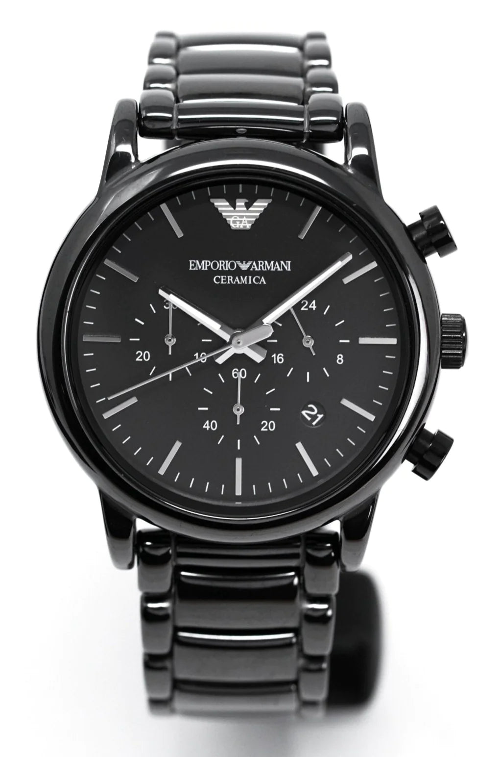 Emporio Armani Men's Luigi Chronograph Watch Black Ceramic AR1507
