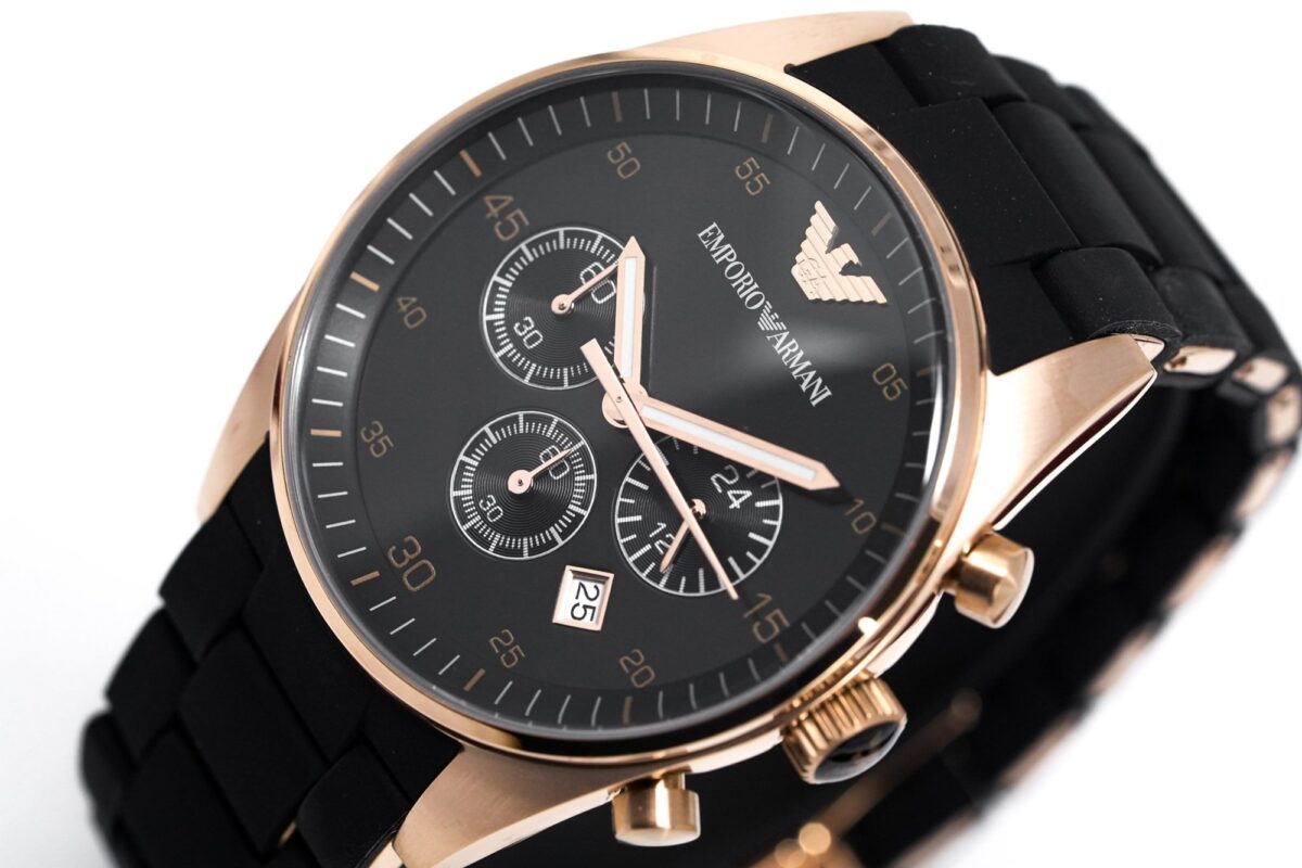 Emporio Armani Men’s Quartz Stainless Steel Black Dial 43mm Watch AR5905