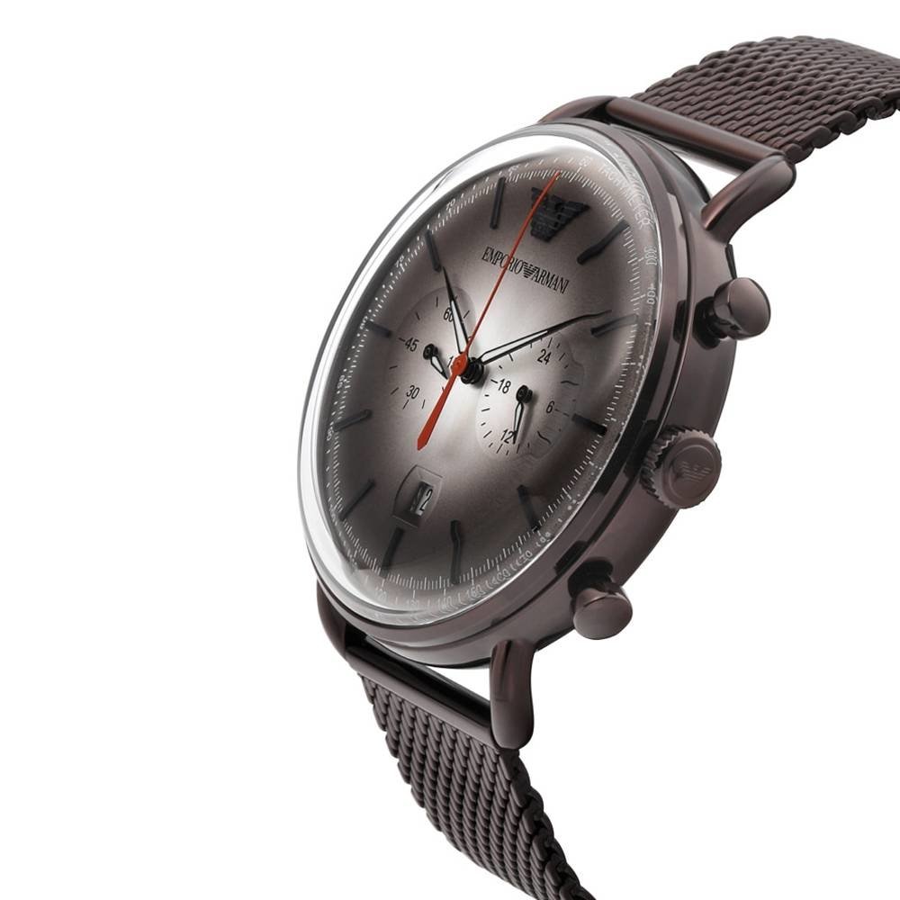 Emporio Armani Men’s Quartz Stainless Steel Grey Dial 43mm Watch AR11169