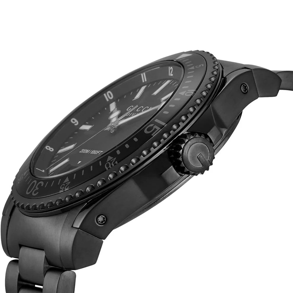 Gucci YA136205 Black Dial Stainless Steel Men's Watch