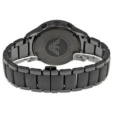 Emporio Armani Men’s Chronograph Quartz Stainless Steel Black Dial 43mm Watch AR1452