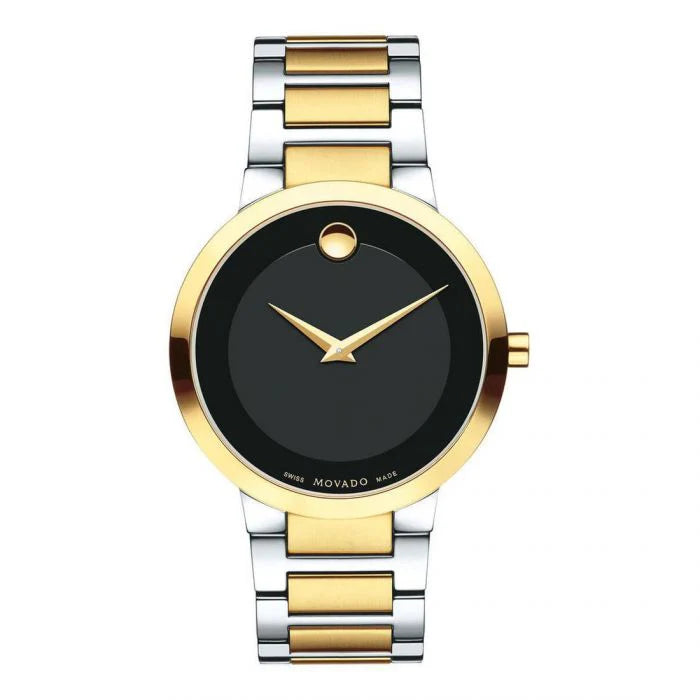 Movado Modern Classic Men’s Two-Tone 39.2mm Gold Pvd Finish 0607120