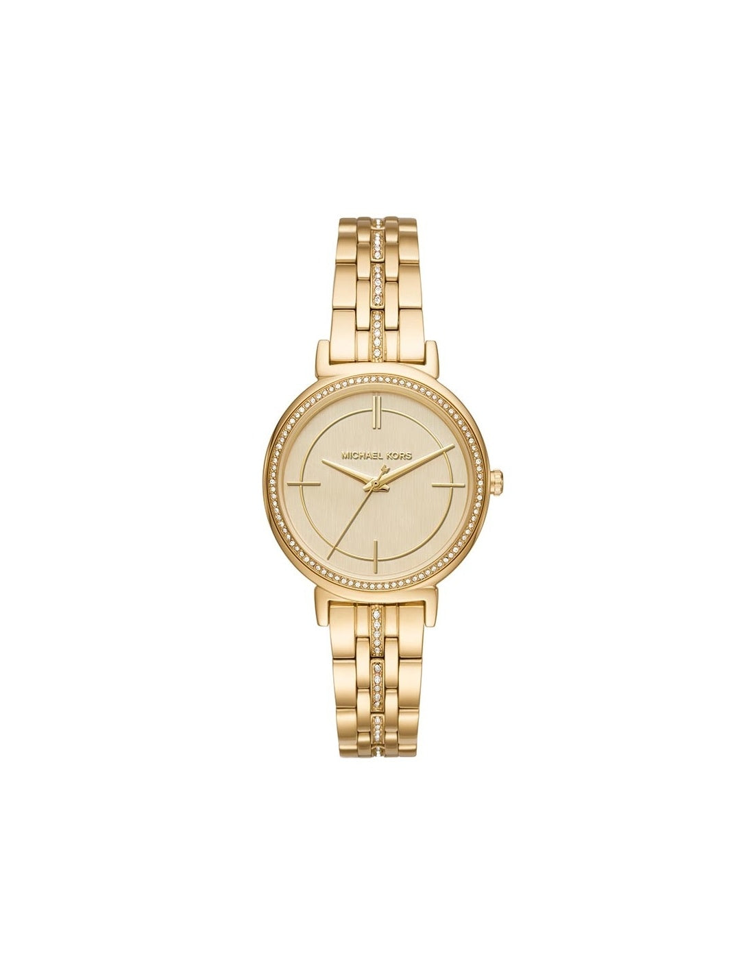 Michael Kors Cinthia Gold Dial Crystal Ladies Watch MK3681