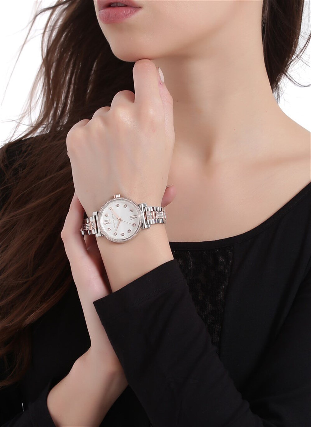 Michael Kors Women’s Quartz Stainless Steel Silver Dial 36mm Watch MK3880