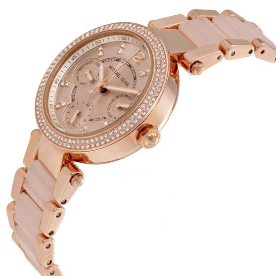 Michael Kors Women’s Quartz Stainless Steel Rose Gold Dial 33mm Watch MK6110