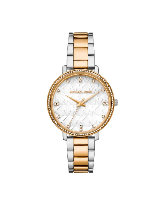 Michael Kors Women’s Quartz Two-tone Stainless Steel White Dial 38mm Watch MK4595