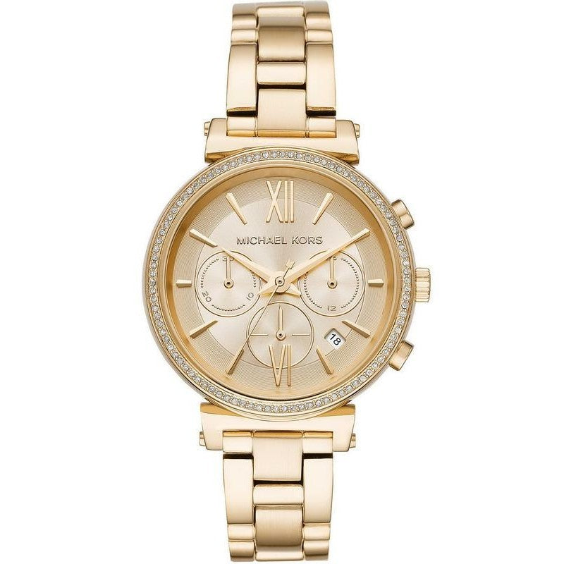 Michael Kors Women’s Chronograph Quartz Stainless Steel White Dial 39mm Watch MK6559