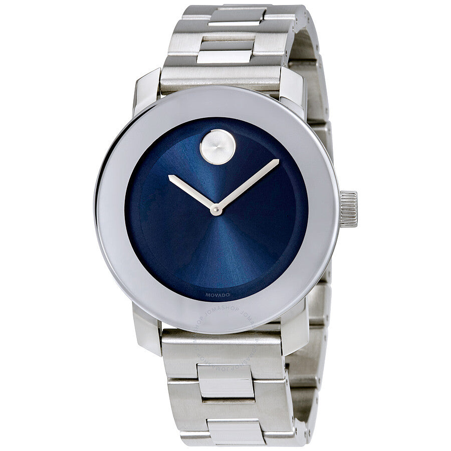 Movado Bold Blue Dial Stainless Steel Ladies Watch