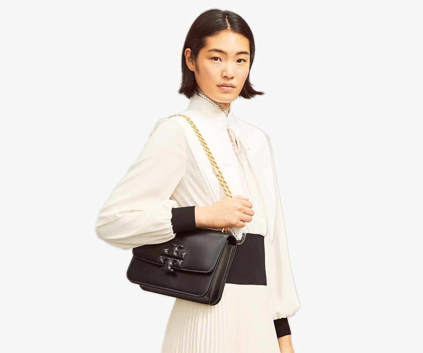 Tory Burch – Eleanor Convertible Shoulder Bag (Black) Large