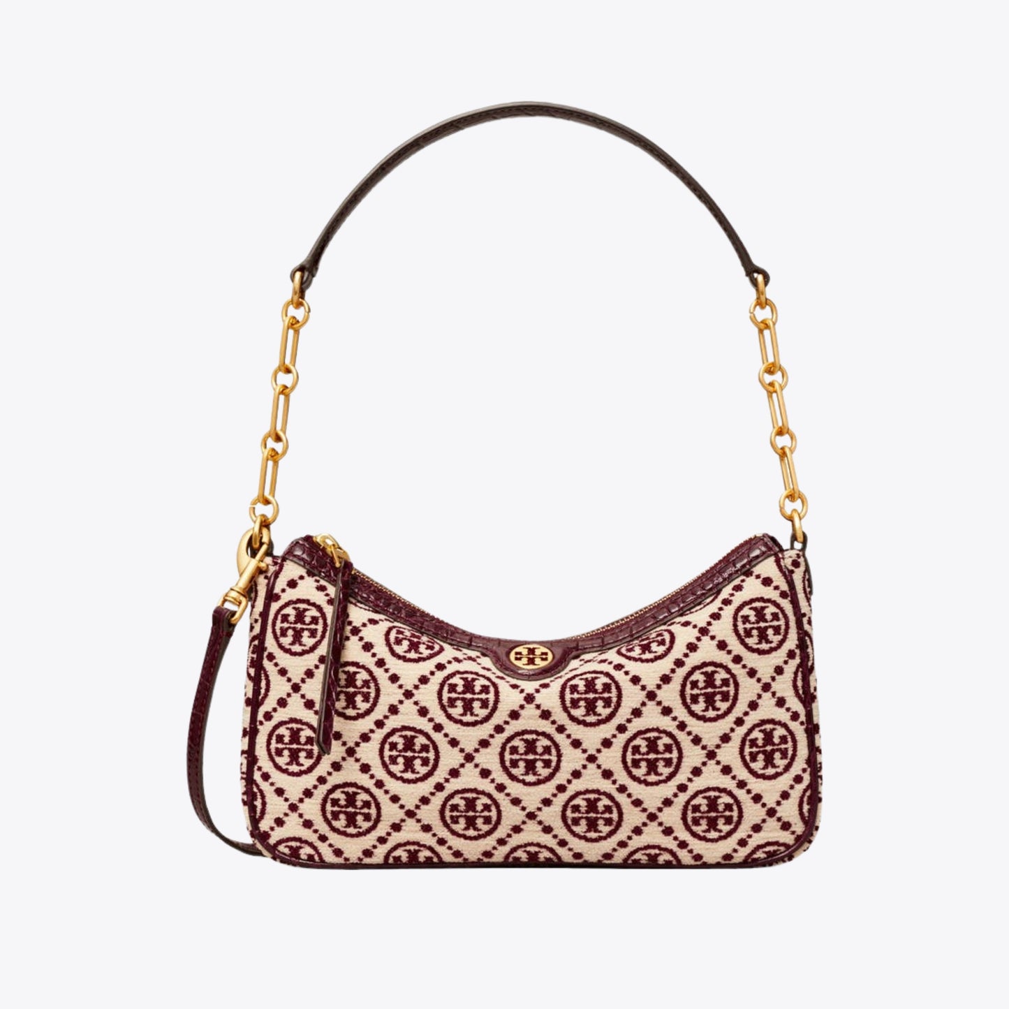 Tory Burch T Monogram Chenille Studio Shoulder Bag