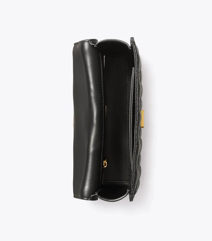 Tory Burch Small Fleming Quilted Convertible Shoulder Bag Black