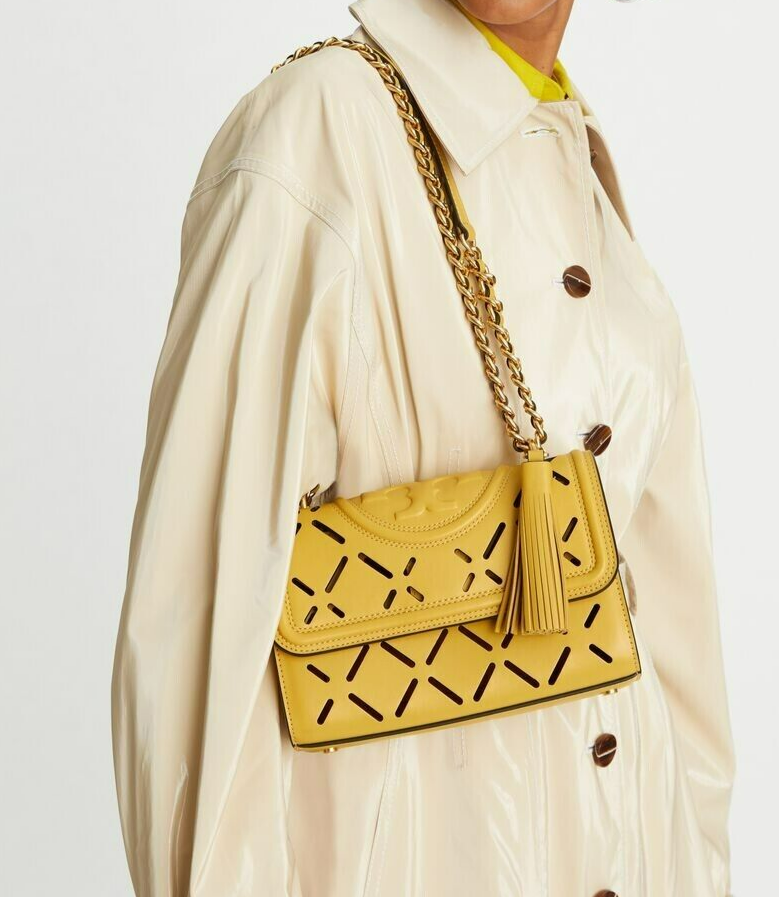 Tory Burch Fleming Diamond Perforated Large Bag