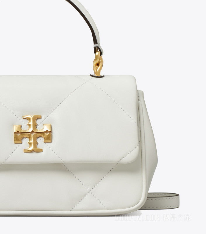 Tory Burch Kira Diamond Quilt Top-Handle Bag Blanc