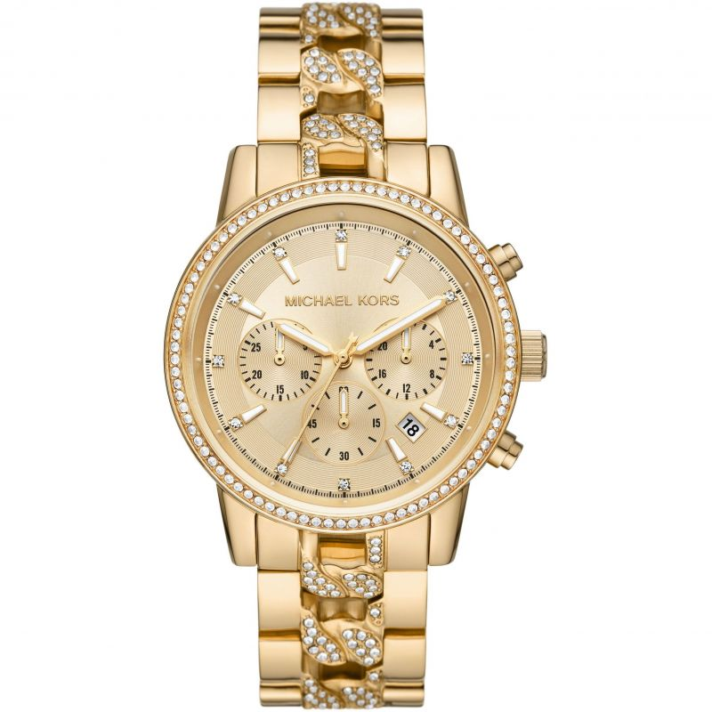 Michael Kors Women’s Quartz Gold Stainless Steel Gold Dial 41mm Watch MK6937