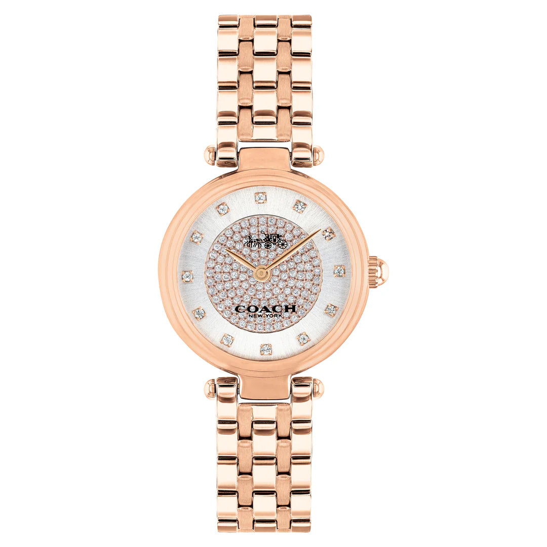 Coach Park Rose Gold Steel Silver White Dial Women's Watch - 14503736