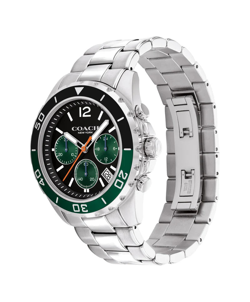 Coach KENT STAINLESS STEEL SILVER MEN'S WATCH 14602557