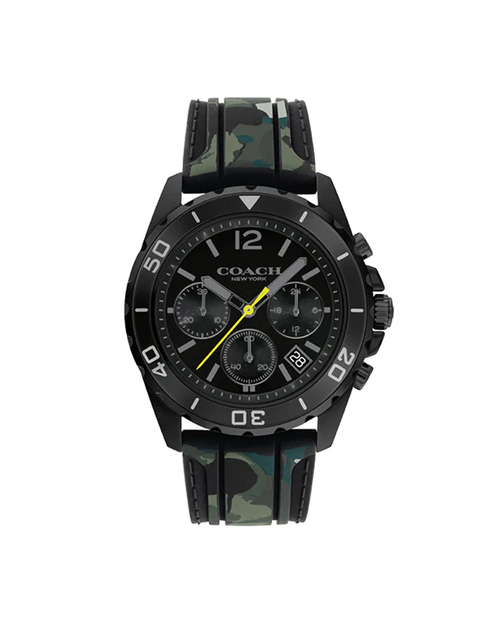 COACH Men's Kent Chronograph Camo Rubber Strap Watch 14602567