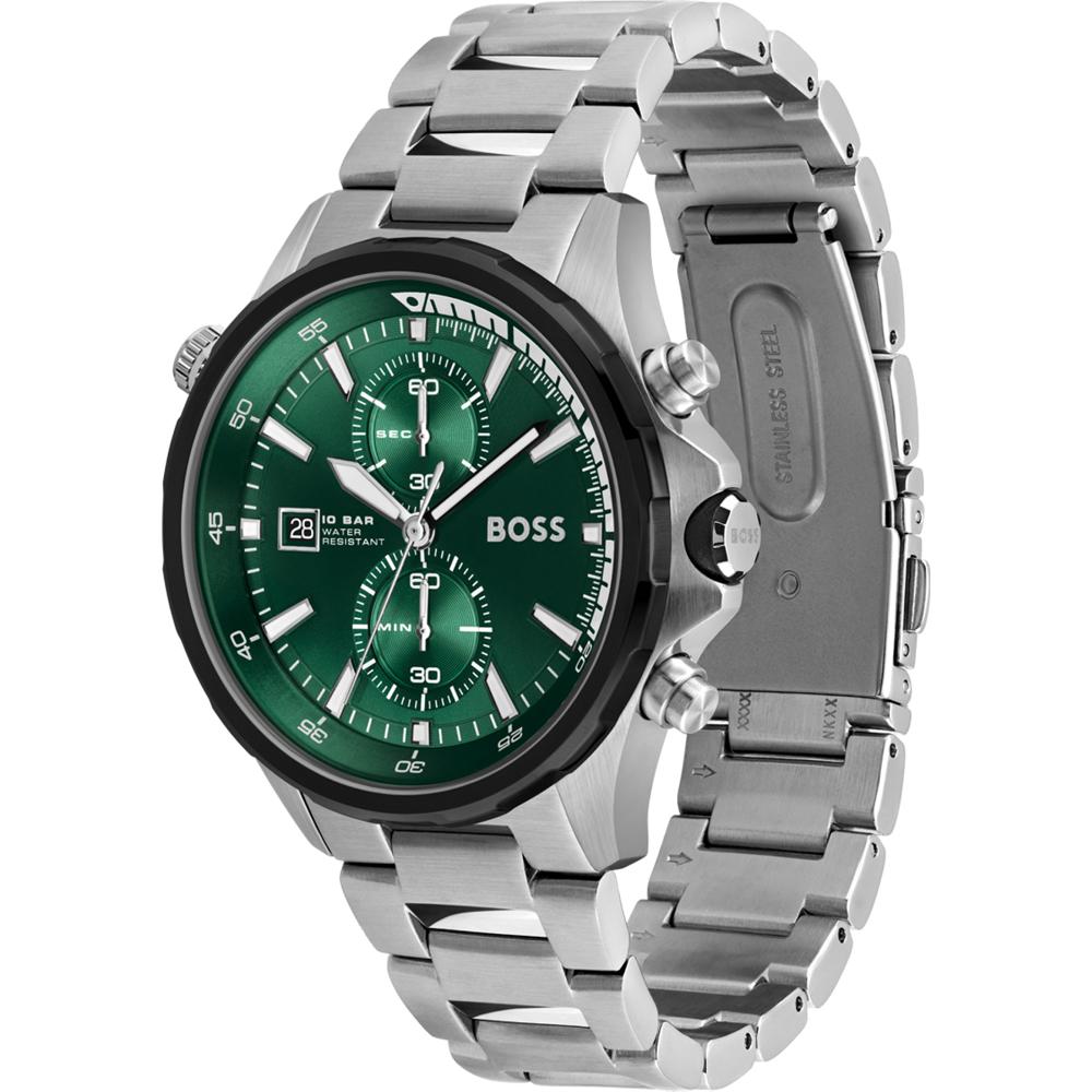 Hugo Boss Men’s Quartz Silver Stainless Steel Green  Watch 1513930